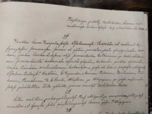 Kotikielen Seuran perustamispöytäkirja