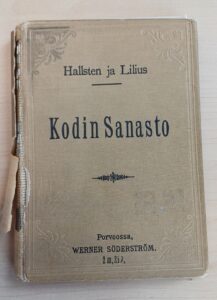 Kodin Sanasto -kirja vuodelta 1896